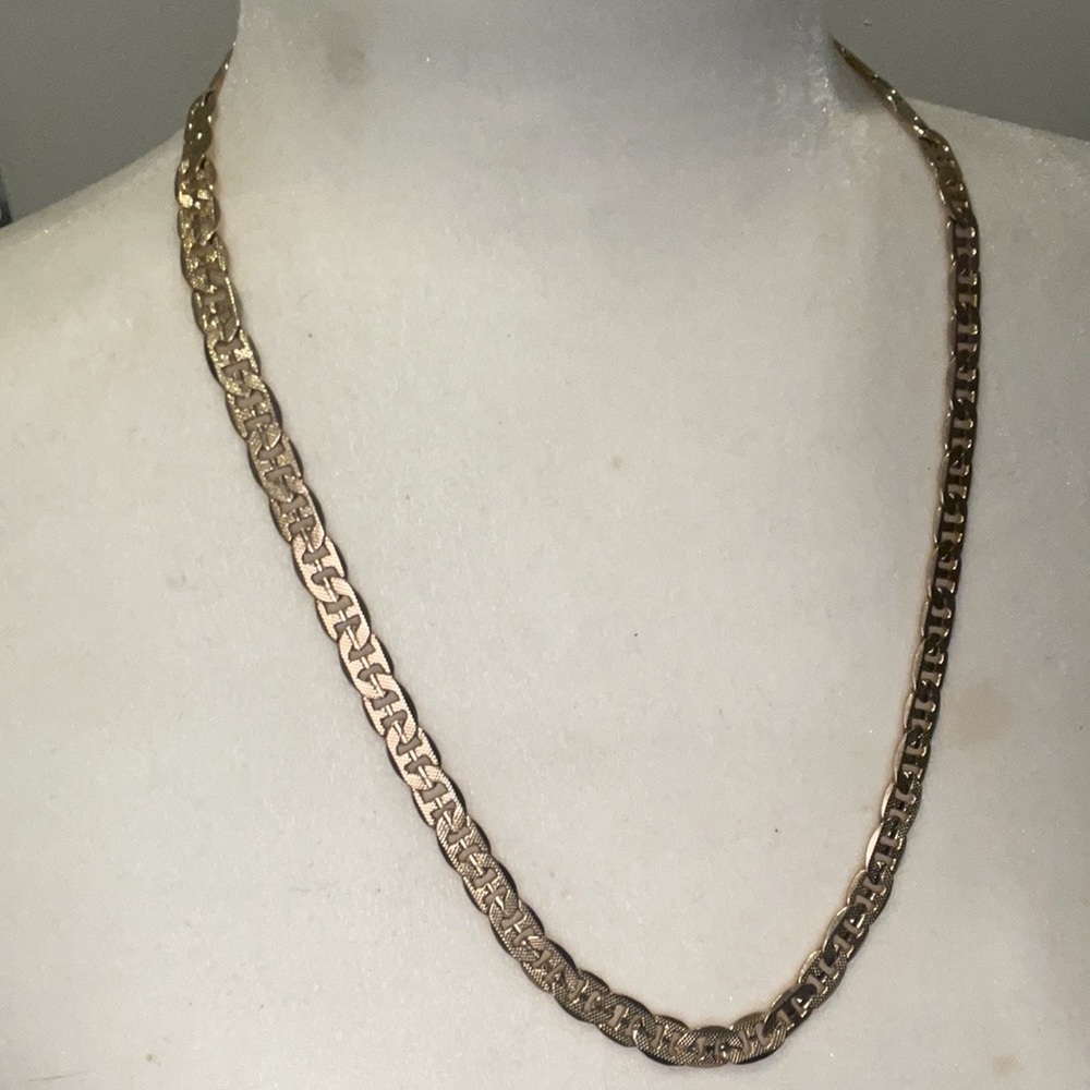GOLD PLATED Silver chain. 14K - Picture 2 of 4
